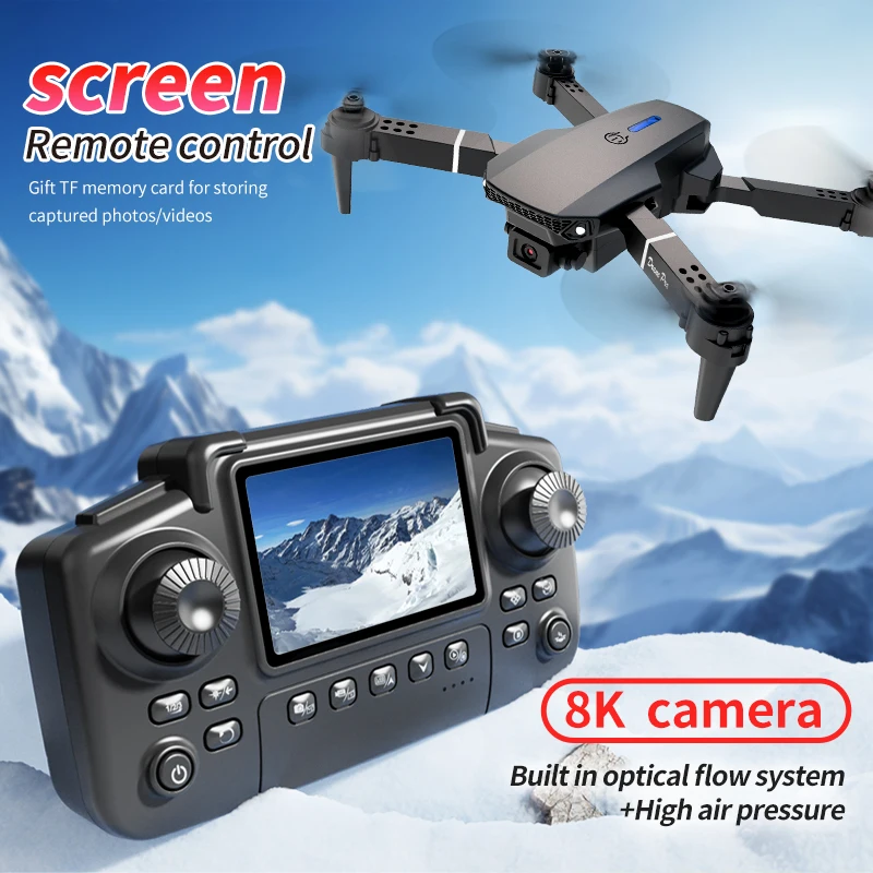 Dron profesional E88 PRO con p - Drone Controller Screen reseña y precio