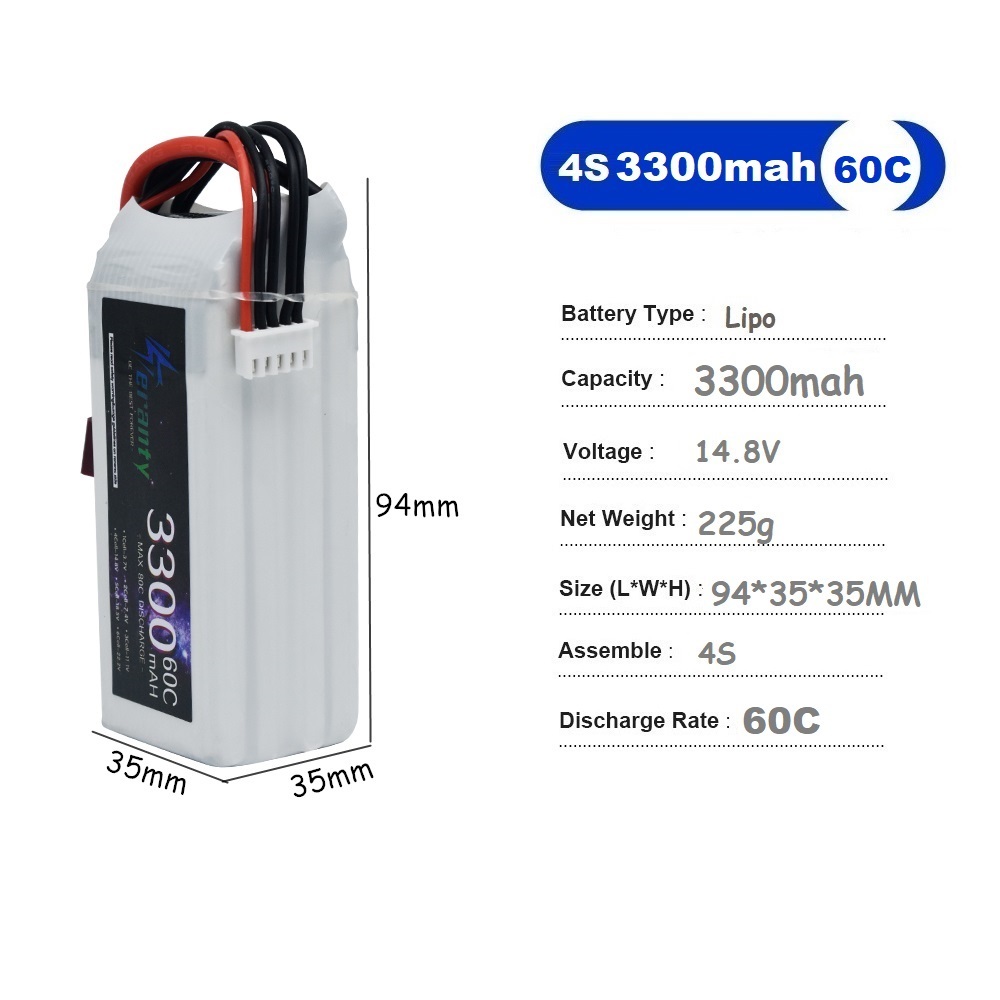 Batería recargable LiPo 4S 330 - Drone Battery Adapter reseña y precio