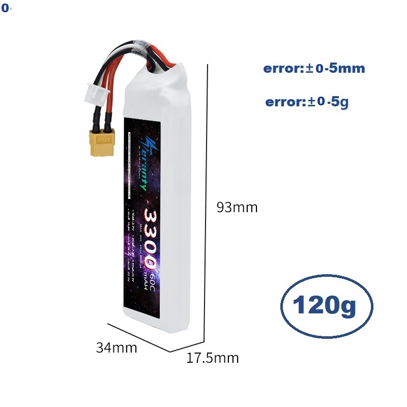 Batería LiPo 2S 7,4 V 3300mAh  - Drone Battery Adapter reseña y precio