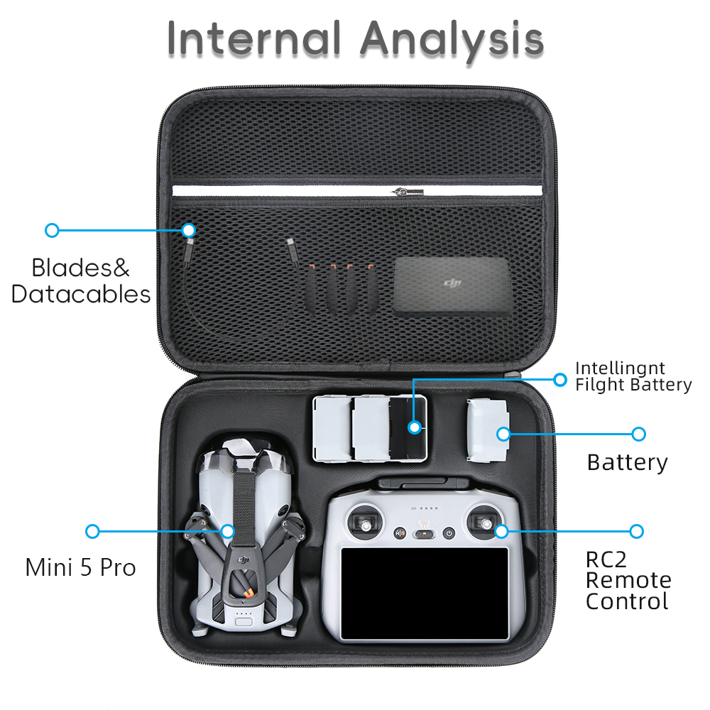 Estuche para Mini 5 Pro, bolsa - Drone Carrying Case reseña y precio