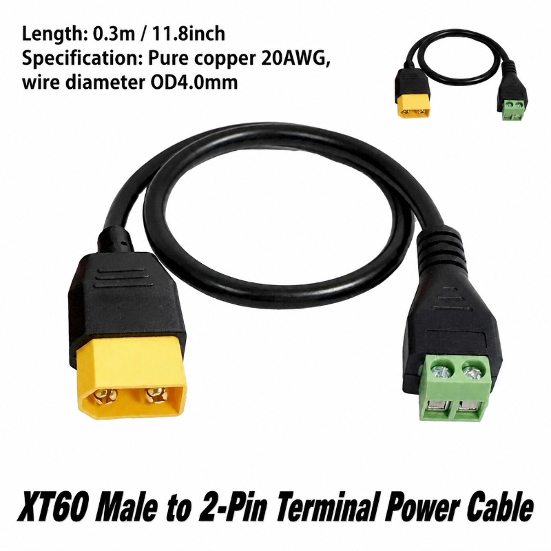 Conector XT60 Macho Hembra a C - Drone Battery Adapter reseña y precio